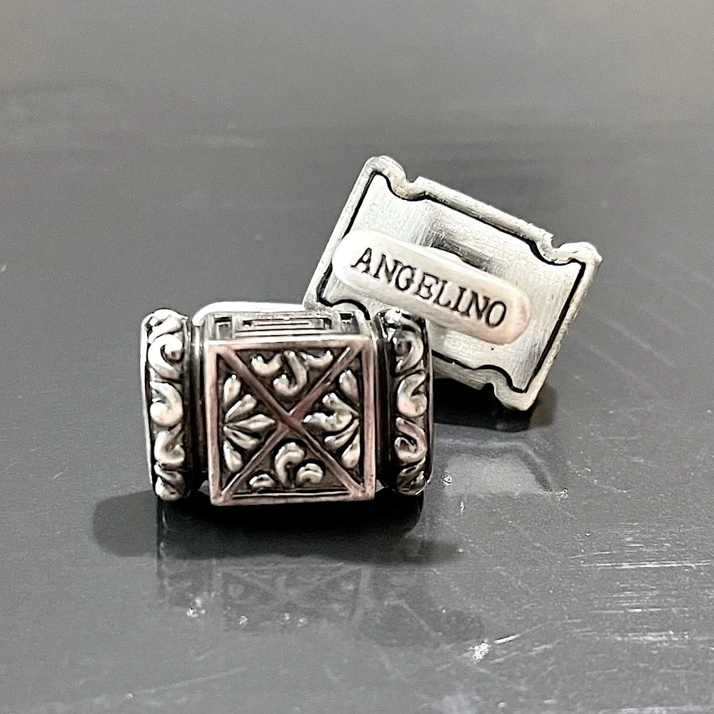 Angelino Antique Style Handmade Metal Cuff Links NWOT